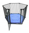 Baby Safe Convertible Playpen with Mat - Grey