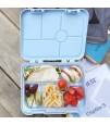 Nohoo Dinosaur Tote Bag and Bento Lunch Box-Grey Blue