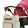 Teknum 3 in 1 Story Pram Stroller and Diaper Bag Bundle - Khaki