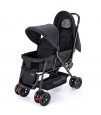 Teknum Twin Baby Stroller Combo - Black