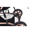 Teknum 3 in 1 Stroller-Story-Black + SUNVENO Diaper Bag - Black & Hooks