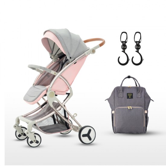 Teknum - A1 Story Pink With Sunveno-Grey Diaper Bag