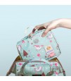 Teknum Travel Lite Stroller - Khaki and  Sunveno Green Dream Diaper Bag and Clutch Combo