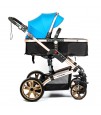 Teknum 3 in 1 Pram stroller - Blue + Infant Car Seat
