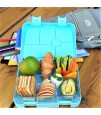 Eazy Kids 6 Compartment Bento Lunch Box - Dino Green