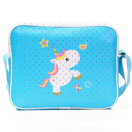 Eazy Kids Unicorn Multipurpose Lunch Bag - Sparkle Blue