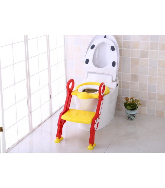 Eazy Kids Step Stool Foldable Potty Trainer Seat- Yellow
