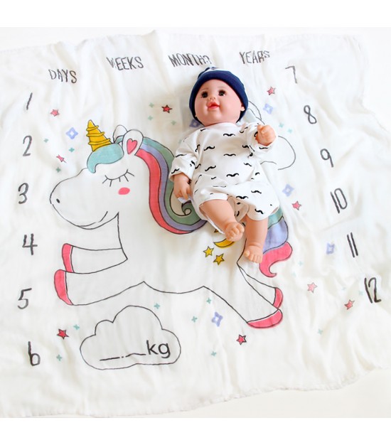 Little Story Unicorn Blanket - Milestone