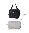 Little Story Mamma Nappy Bag wt changing pad and hooks-Black