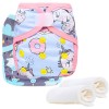 Little Story - New Born Reusable Diapers and Inserts- Set of 2 - Unicorn Cloud