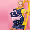 Sambox - Star Kids School Bag with Pencil Case - Polka Navy