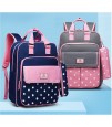 Sambox - Star Kids School Bag with Pencil Case - Polka Pink