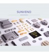 Sunveno Diaper Bag with USB - Black + Hooks