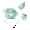 Sunveno - Insulated Stainless Steel Feeding Set - Green