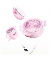 Sunveno - Insulated Stainless Steel Feeding Set - Pink