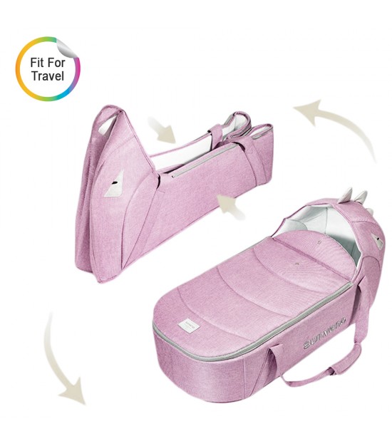 Sunveno Foldable Travel Carry Cot - Pink