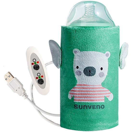 Sunveno Portable Milk Bottle Warmer with USB - Green