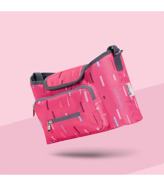 Sunveno - Baby Stroller Organizer Bag - Pink Strip