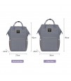 Sunveno Diaper Bag - XL - Grey with Sunveno Stroller Hooks