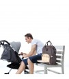 Sunveno Diaper Bag - XL - Grey with Sunveno Stroller Hooks