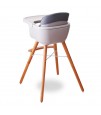 Teknum - Premium Dual Height Wooden High Chair - Grey