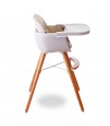 Teknum - Premium Dual Height Wooden High Chair - Ivory