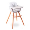 Teknum - Premium Dual Height Wooden High Chair - White