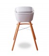 Teknum - Premium Dual Height Wooden High Chair - White