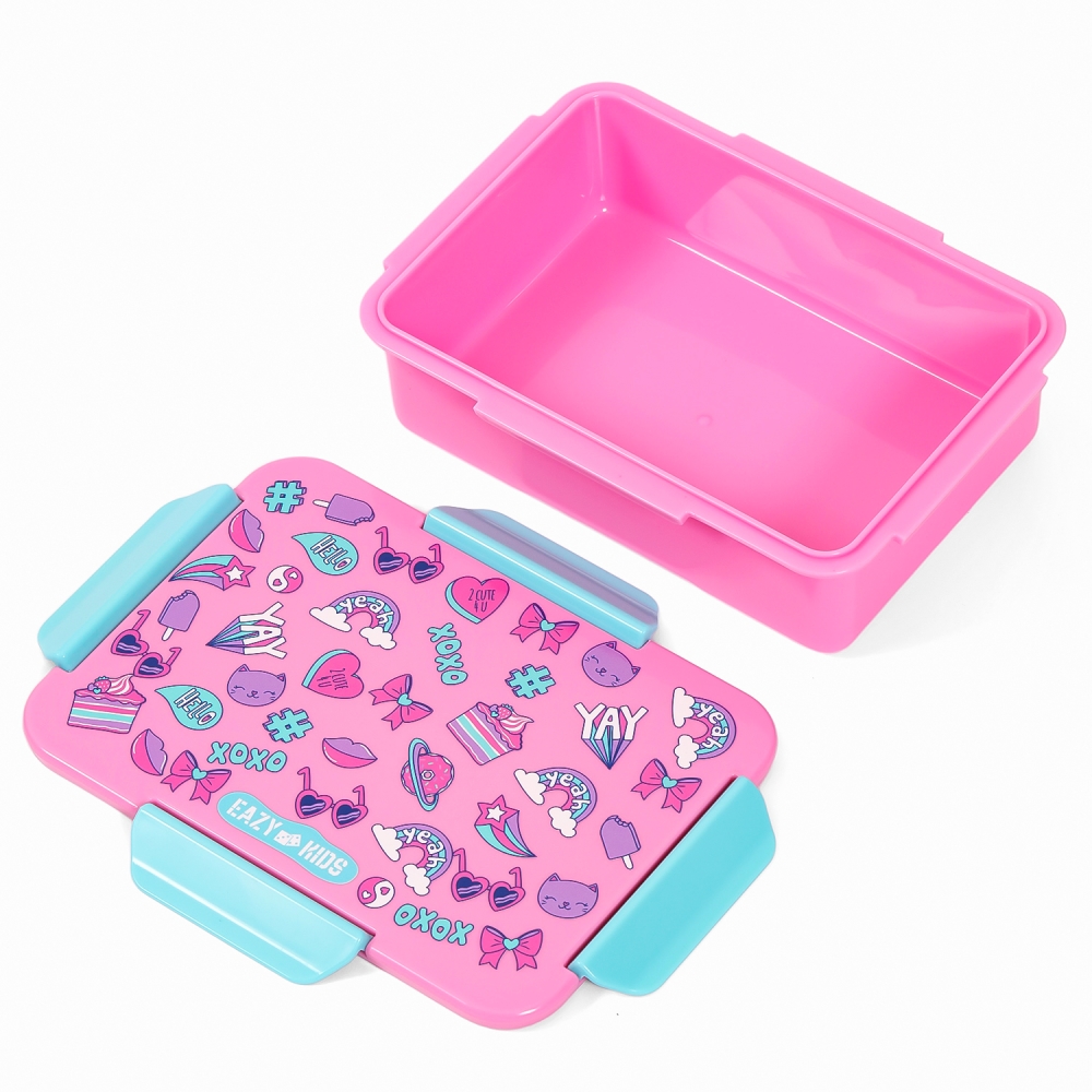 Eazy Kids Lunch Box, Gen Z  - Pink, 850ml